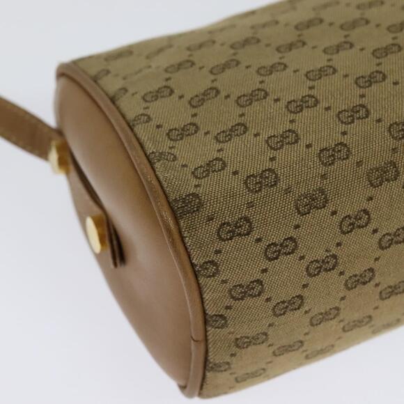GUCCI Micro GG Canvas Shoulder Bag Vintage Beige Gold - Picture 12 of 16